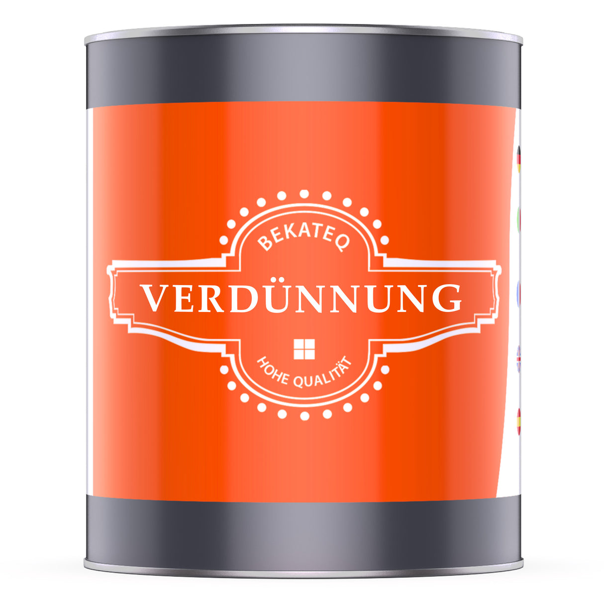 Dose mit BEKATEQ Verdünnungsetikett.