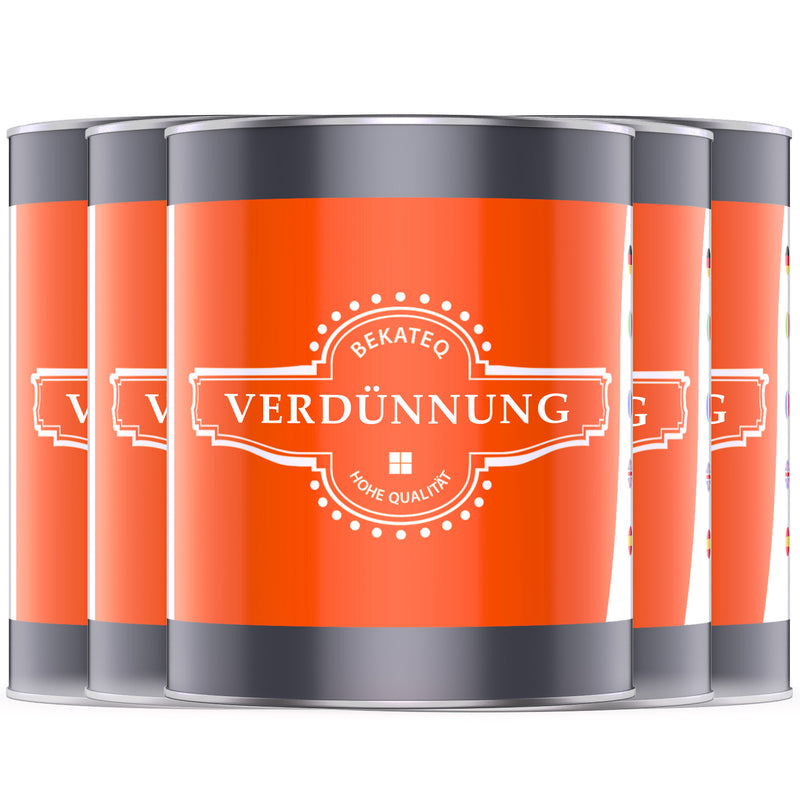 Vier Dosen Verdünnung von BEKATEQ.