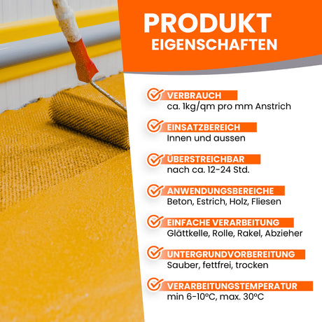 Produktmerkmale von Beschichtungsmaterialien.