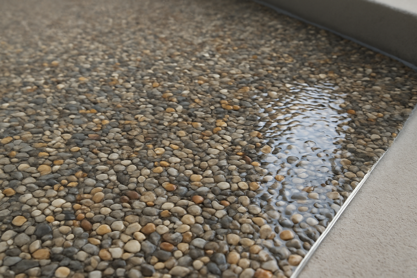 grundierung boden transparent terrasse steinteppich