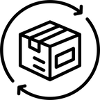 Schwarzes Quadrat mit weißem Text.