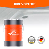 Farbeimer, Badewanne, Logos, Text, Siegel.