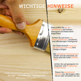 Pinsel und wichtige Hinweise Text.
