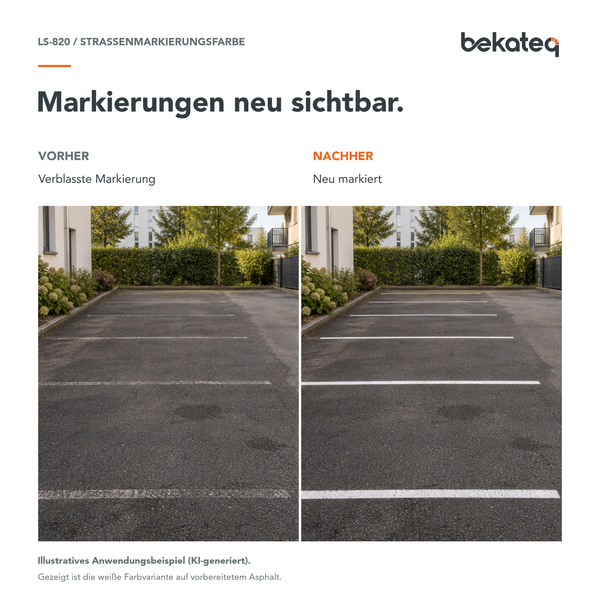 LS-820 Straßenmarkierungsfarbe für Beton, Bitumen, Asphalt