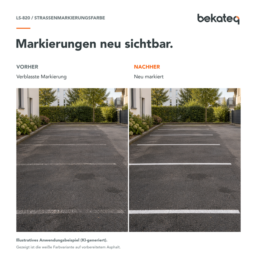 LS-820 Straßenmarkierungsfarbe für Beton, Bitumen, Asphalt