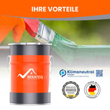 Farbeimer, Pinsel, grüne Farbe, Logos.