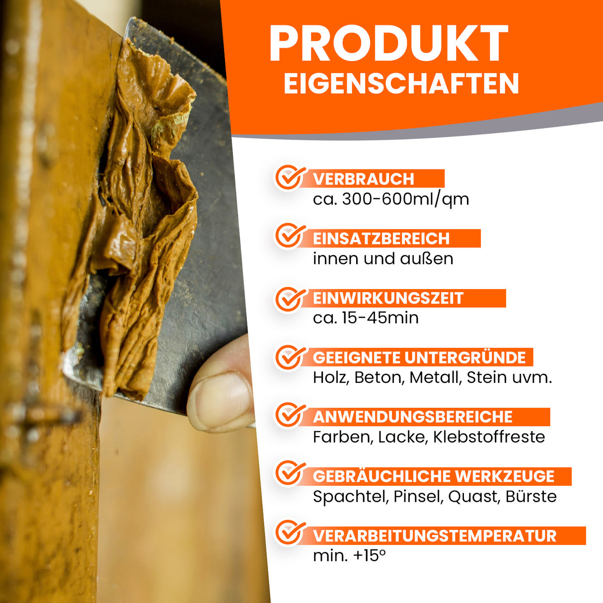 Produktmerkmale von Farben und Lacken.