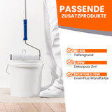 Farbeimer, Farbroller, Person, Text, Liste.