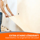 Tapetenentfernung mit starkem Lösemittel.