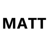 Schwarzer Text "MATT" auf Weiß.
