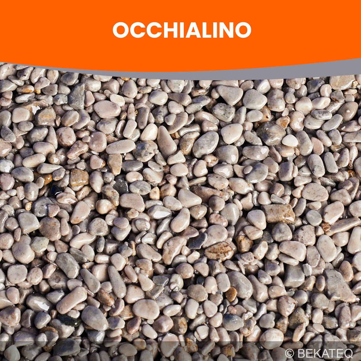 Kieselsteine in Nahaufnahme.