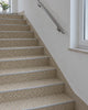 Steinteppich auf Treppe, Terrasse und im Wohnraum