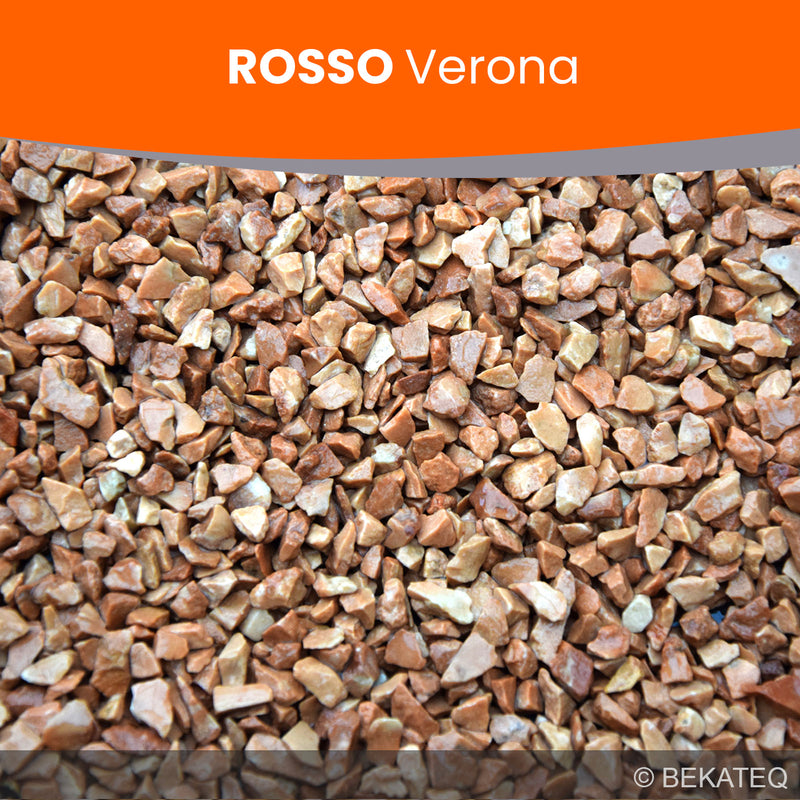 Kleine, rötliche Steine, Nahaufnahme.