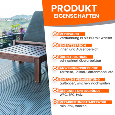 BE-718 WPC Reiniger Set Konzentrat + Bürste