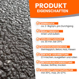 Text über Produkteigenschaften und Steinoberfläche.