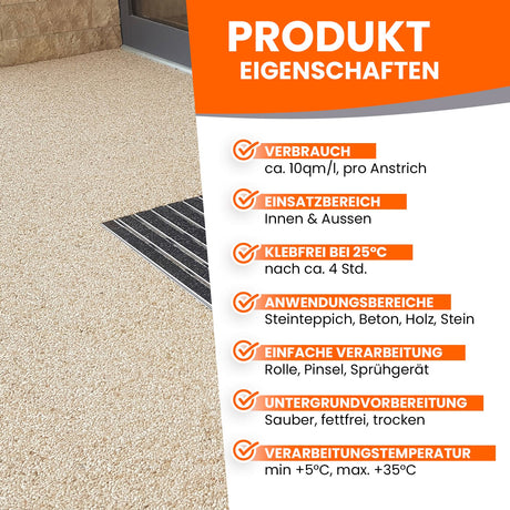 BK-615PU 1K PU Steinteppich Auffrischung & Schutz