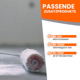 Farbrolle und Produktliste.