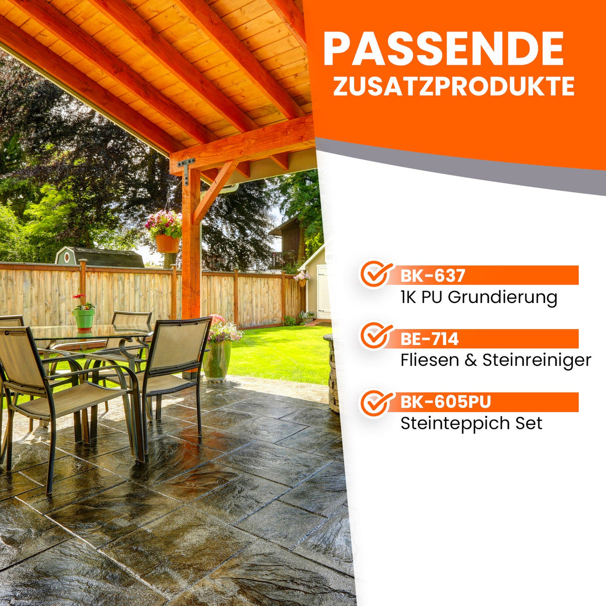 BK-615PU 1K PU Steinteppich Auffrischung & Schutz