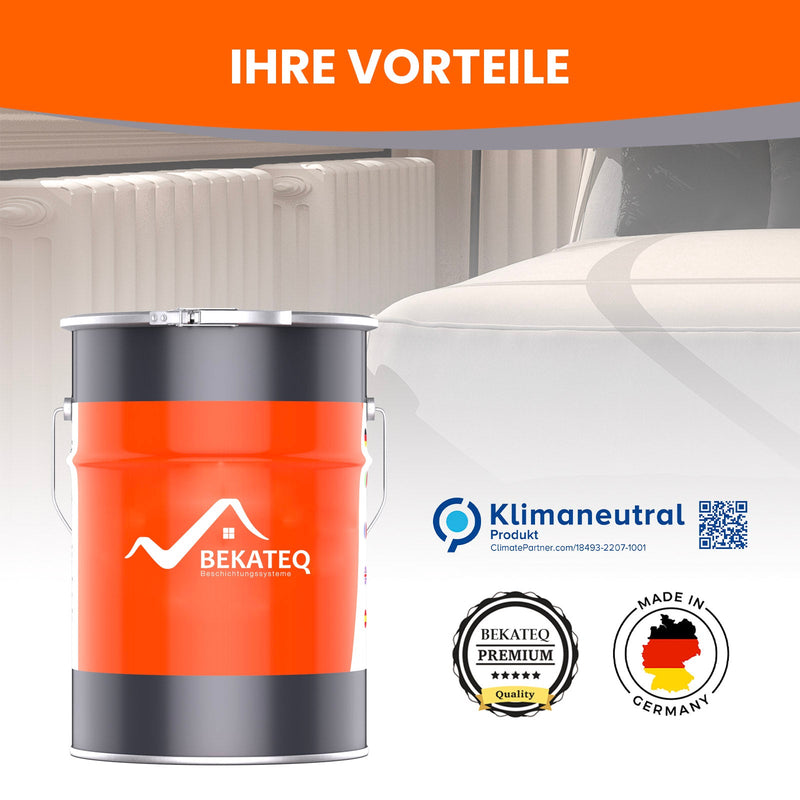 Farbeimer mit BEKATEQ-Logo, Zertifikate.