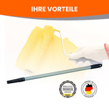 Farbrolle mit gelber Farbe.