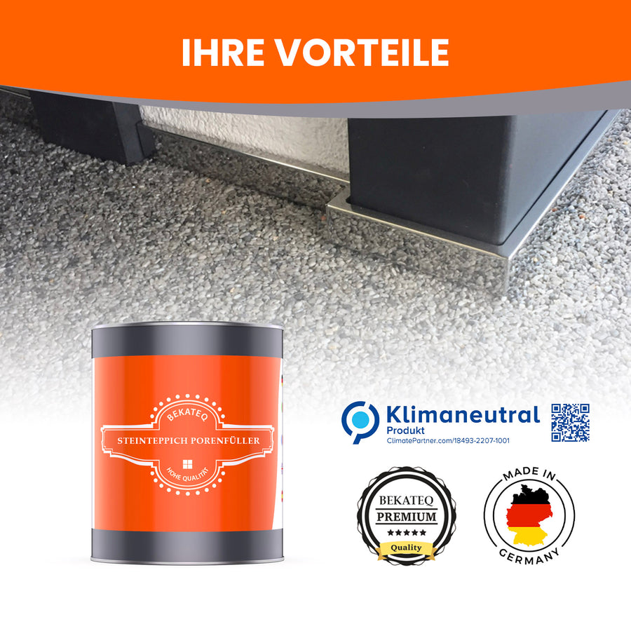 Steinteppich, Porenfüller, Dose, Boden, Logos.