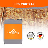 Kanister, Holz, BEKATEQ-Logo, Qualitätssiegel.