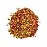 Schwarz-rot-goldene Farbchips auf Weiß.