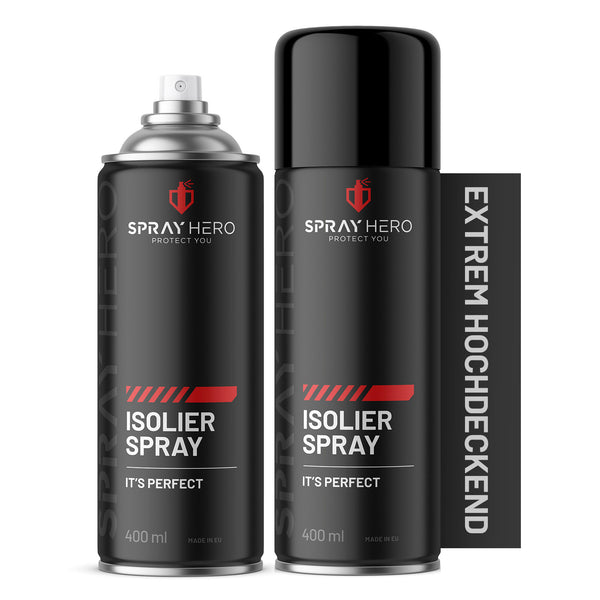 Zwei Spraydosen von Spray Hero, Isolier Spray, 400 ml.