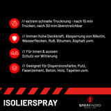 Text über Isolierspray von Spray Hero mit Anwendungshinweisen.