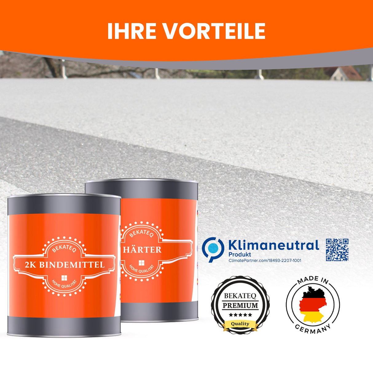 Farbdosen auf grauem Hintergrund.