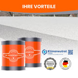 Farbdosen auf grauem Hintergrund.