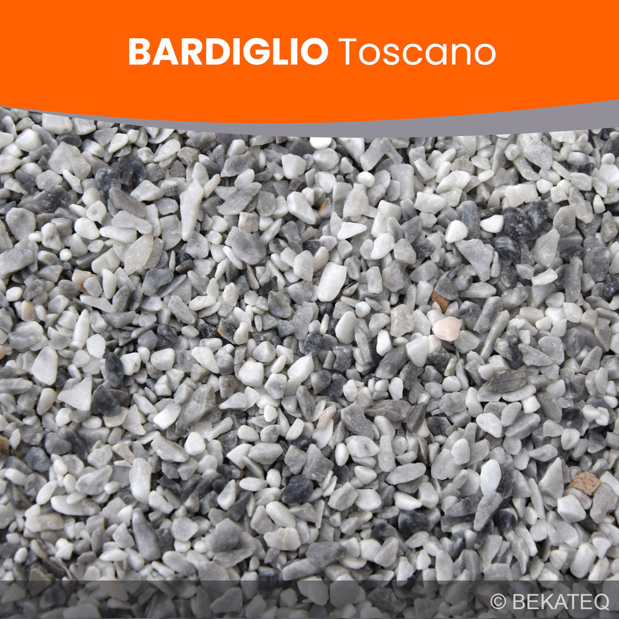 Graue Kieselsteine, Bardiglio Toscano, BEKATEQ.