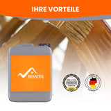 Farbeimer, Pinsel, Holz, BEKATEQ-Logo.