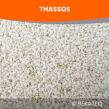 Weiße Thassos-Kieselsteine von BEKATEQ für Malerbedarf.