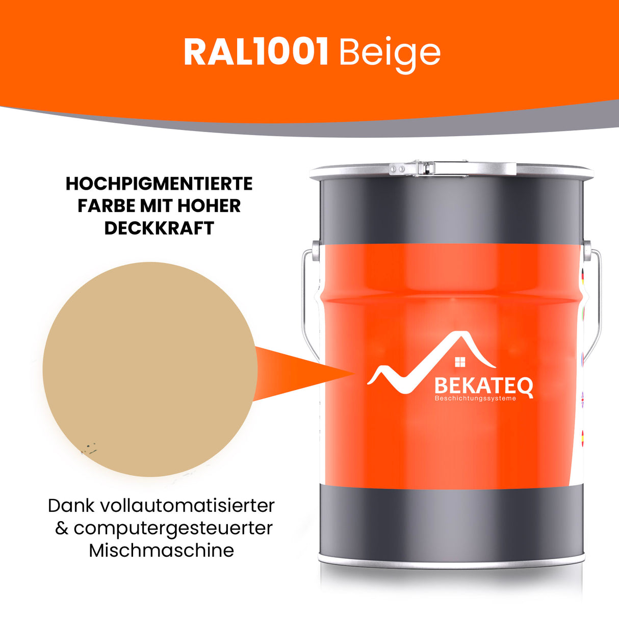 Farbeimer, RAL1001 Beige, BEKATEQ.