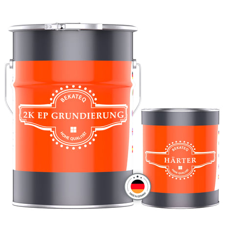 Zwei Dosen Epoxidharz-Grundierung.