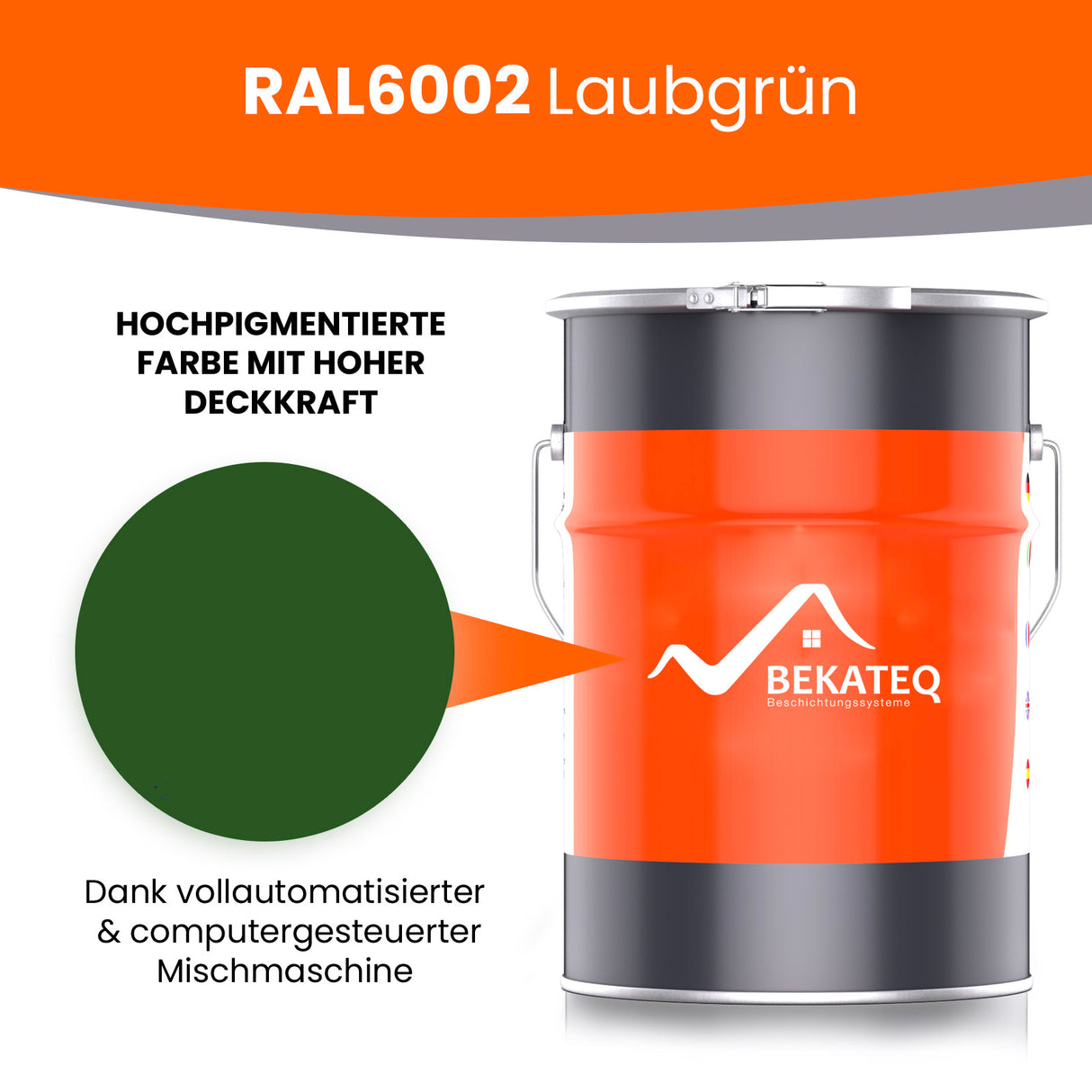 RAL6002 Laubgrün Farbeimer von BEKATEQ.