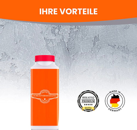 Flasche mit Schutzversiegelung, Logos.