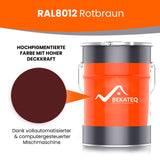 Farbeimer, rotbraun, RAL8012, BEKATEQ.