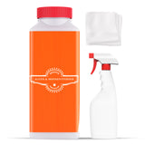 Algen- und Moosentferner-Set mit Sprühflasche.