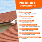 Dach mit Produktinformationen und Eigenschaften.