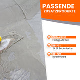 Bodenbeschichtung mit Produktinformationen.