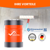 Farbeimer, Farbrolle, Wand, BEKATEQ-Logo