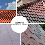 Verschiedene Dachfarben und -materialien.