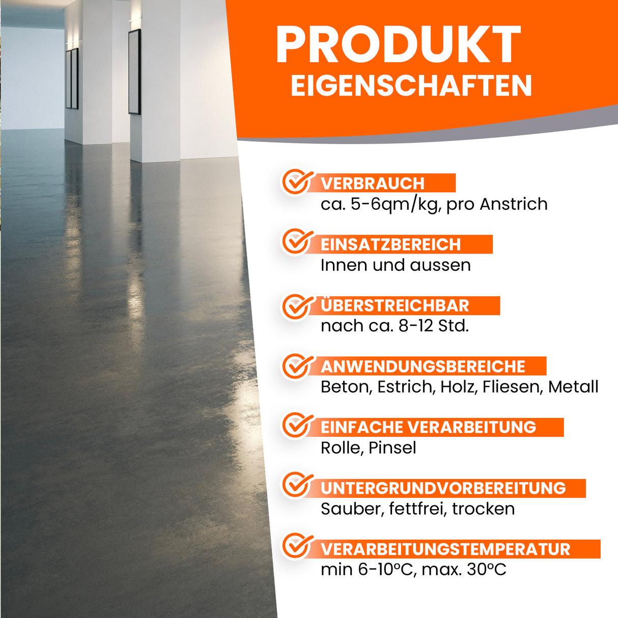 Produktmerkmale von Epoxidharz-Beschichtung.