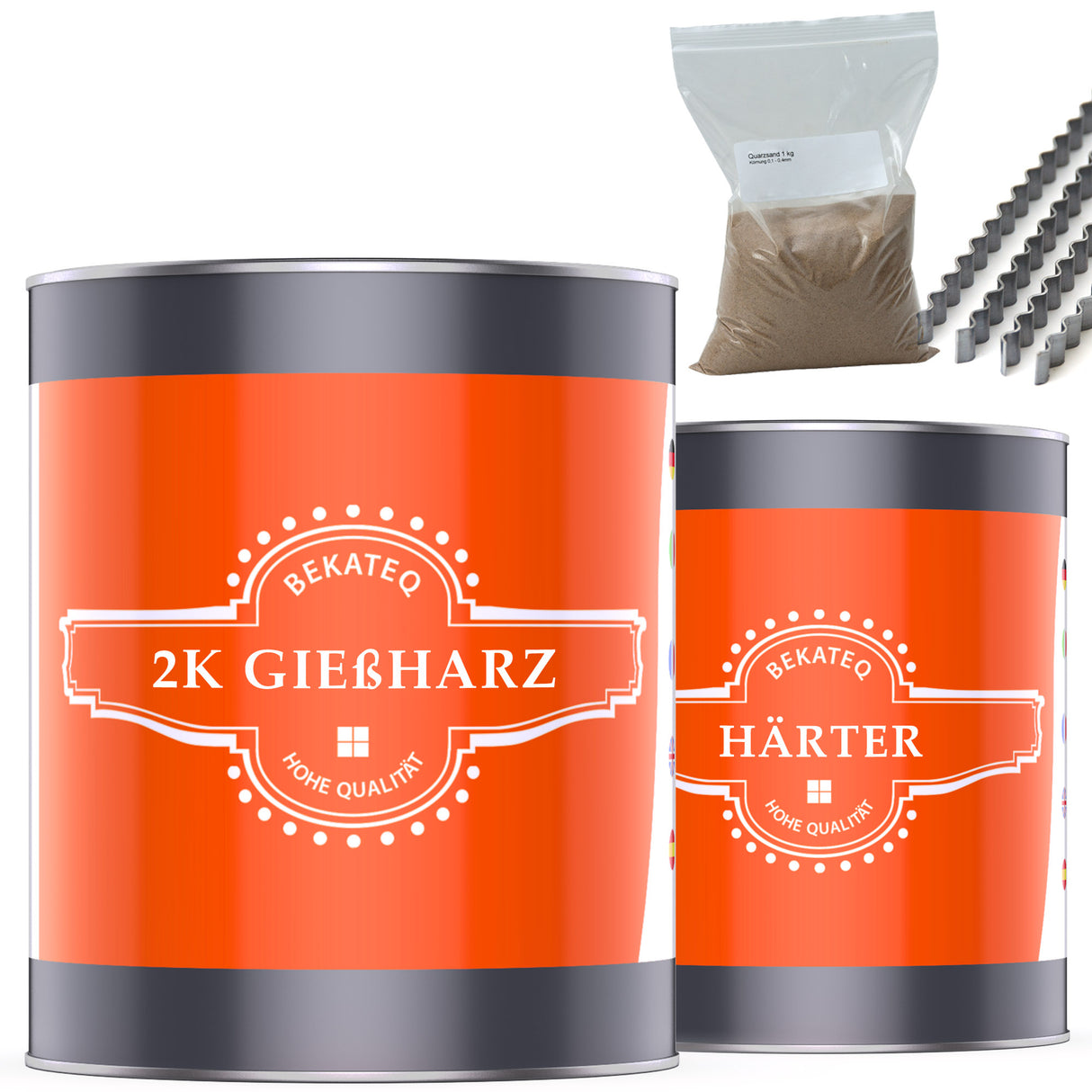 2K Gießharz und Härter Dosen.