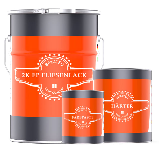 Drei Dosen BEKATEQ Fliesenlack.