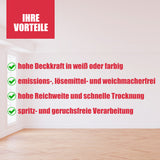 Raum mit Text über Farben.