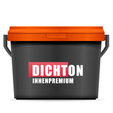 Eimer mit "Dichton Innenpremium"-Aufschrift.