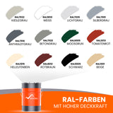RAL-Farben mit hoher Deckkraft.